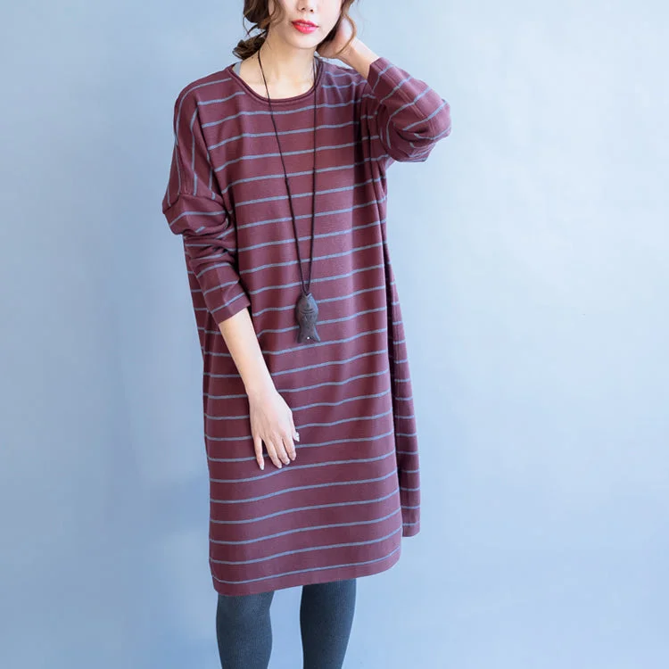 Timeless Women's Apparel Find Your Unique Flair red striped fashion sweater oversize casual long sleeve knit dress Timeless Women's Apparel Find Your Unique Flair red striped fashion sweater oversize casual long sleeve knit dress