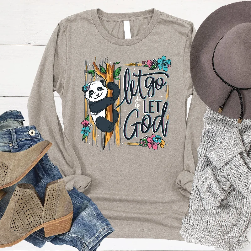 Women's Activewear Outfit Budget-Friendly Fashion Let Go And Let God Long Sleeve