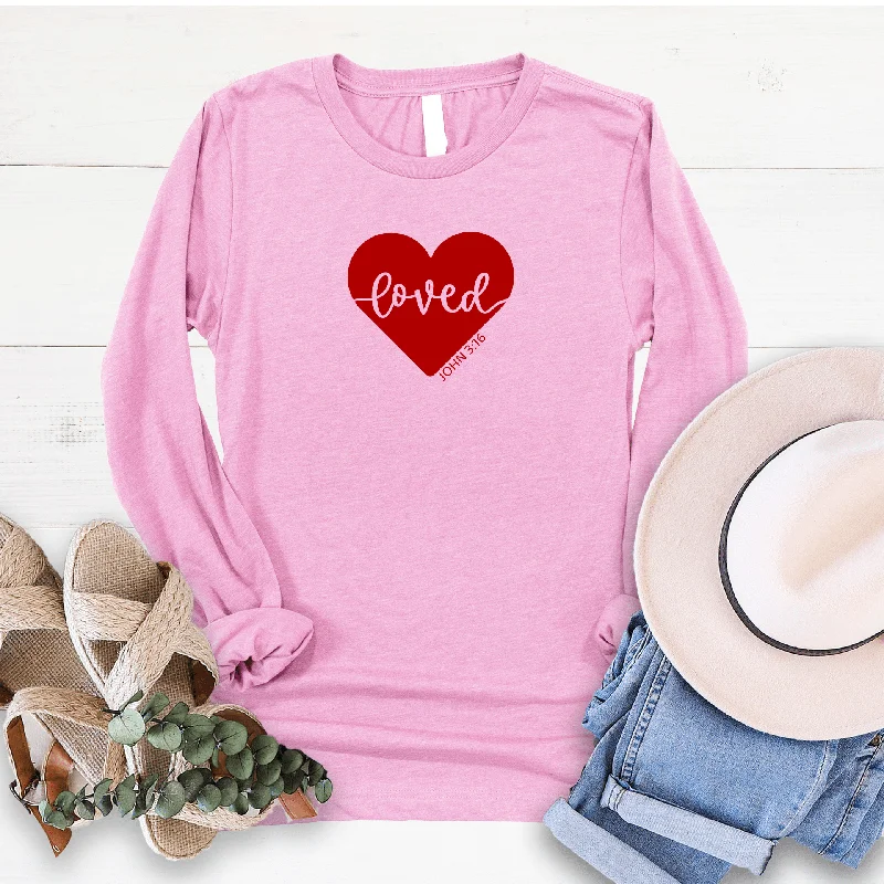 Women's Chic Outerwear Outfit Hot Trends Loved John 3:16 Long Sleeve