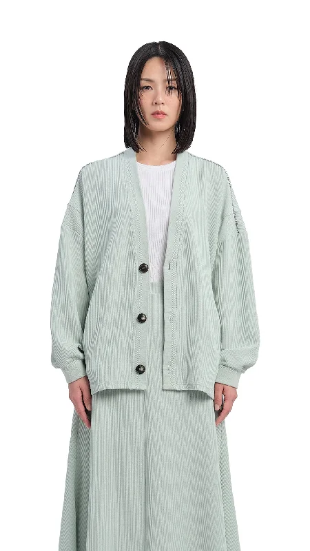 Women's Formal Apparel Refined Simplicity Oversized Cut Sewn Cardigan