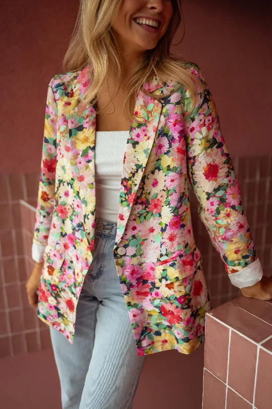 Women's Clothing Outfit Set From Casual To Classy Blazer Loretta - à fleurs