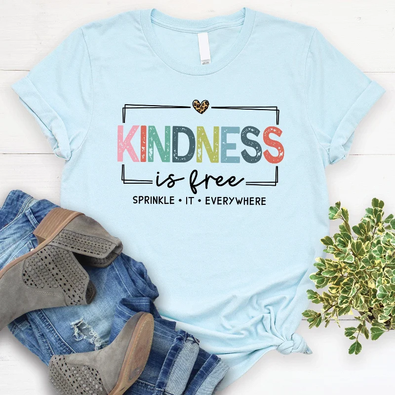 Women's Casual Outfit Summer Essentials Kindness is Free Tee