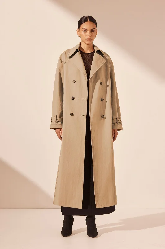 Women's Elegant Outfit Flash Sale Fever KAI TRENCH COAT - KHAKI BEIGE