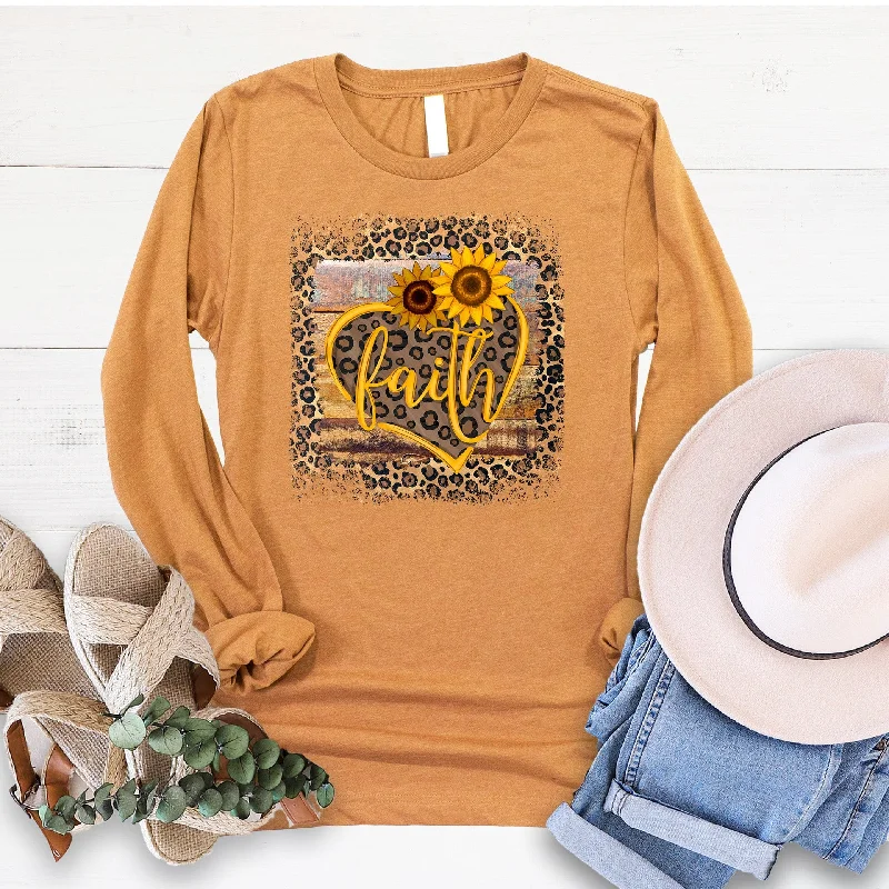 Women's Clothing For Special Occasions Discounts On Casual Weekend Styles Faith Leopard Sunflower Long Sleeve Women's Clothing For Special Occasions Discounts On Casual Weekend Styles Faith Leopard Sunflower Long Sleeve