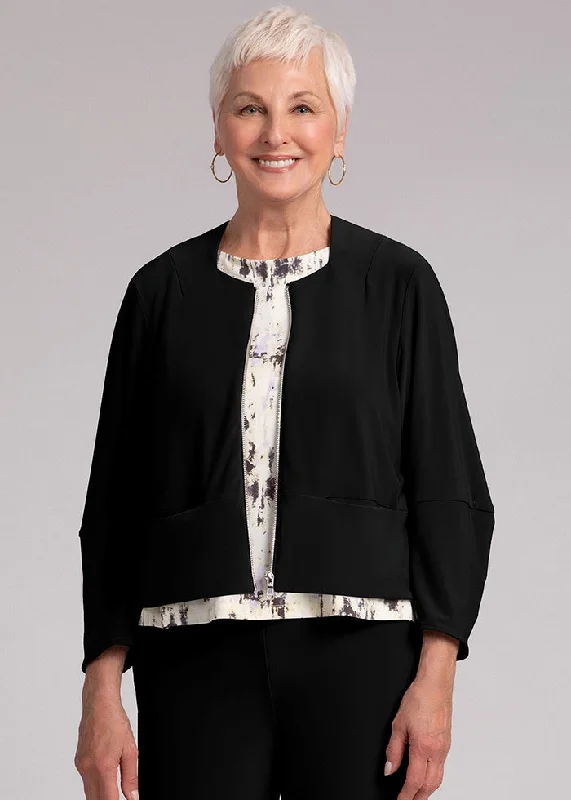 Women's Classic Outfit Versatile Wardrobe Essentials Sympli - Cropped Lantern Jacket Women's Classic Outfit Versatile Wardrobe Essentials Sympli - Cropped Lantern Jacket