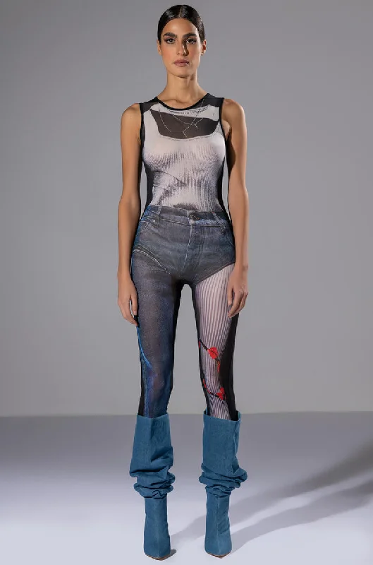 Trendy Athleisure Clothing For Women Spring Fashion GHOSTING YOU SLEEVELESS CATSUIT