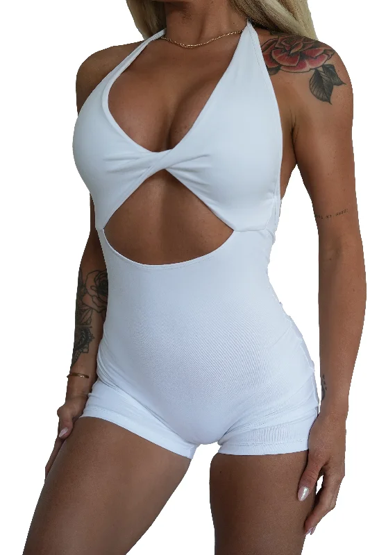 Women's Luxury Apparel Minimalist Chic CEE JUMPSUIT - WHITE