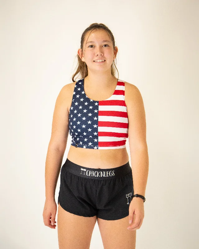 Women's Contemporary Apparel Contemporary Chic Women's USA PWR Crop Top