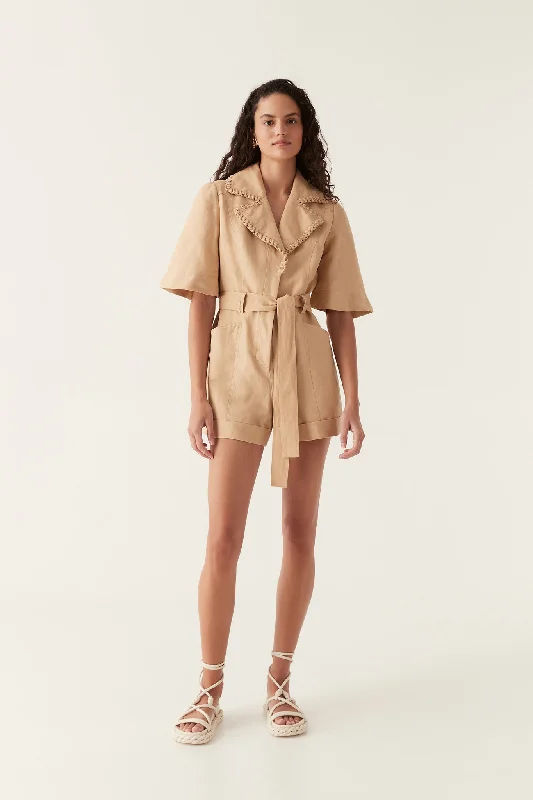 Women's Vacation Attire Special Offers Tactile Whipstitch Playsuit