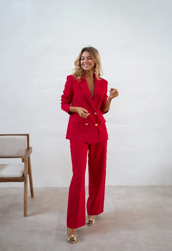 Women's Active Outfit For Fitness Big Discounts Blazer Maon - rouge