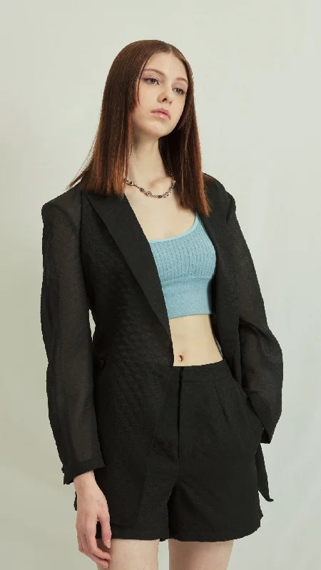 Women's Plus-Size Apparel Effortless Sophistication Sheer Blazer