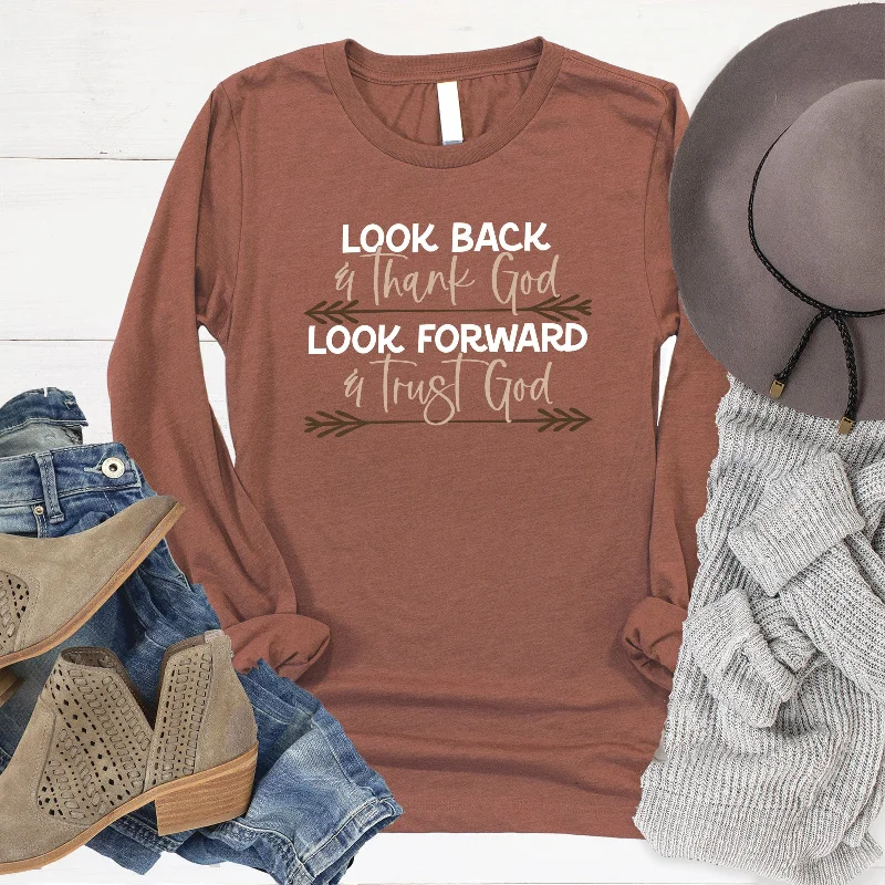 Affordable Women's Attire Limited Time Offers Look Back and Thank God Long Sleeve