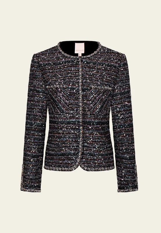Women's Work Outfit For The Office Season Offer Prestige Embellished Stripped Jacket Women's Work Outfit For The Office Season Offer Prestige Embellished Stripped Jacket