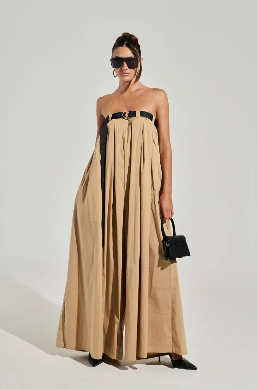 Women's Workout Garments Flowing Silhouette DIANE STRAPLESS OVERSIZED JUMPSUIT