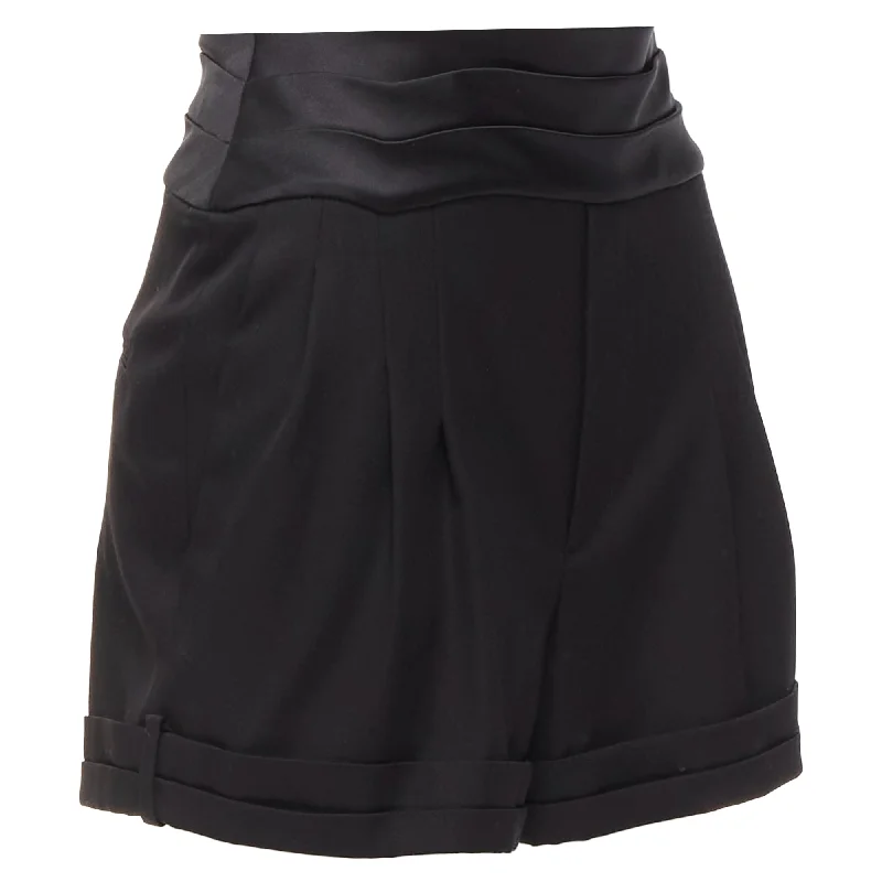 Women's Seasonal Attire Cool Prices Saint Laurent virgin wool cumberband high waist shorts Women's Seasonal Attire Cool Prices Saint Laurent virgin wool cumberband high waist shorts