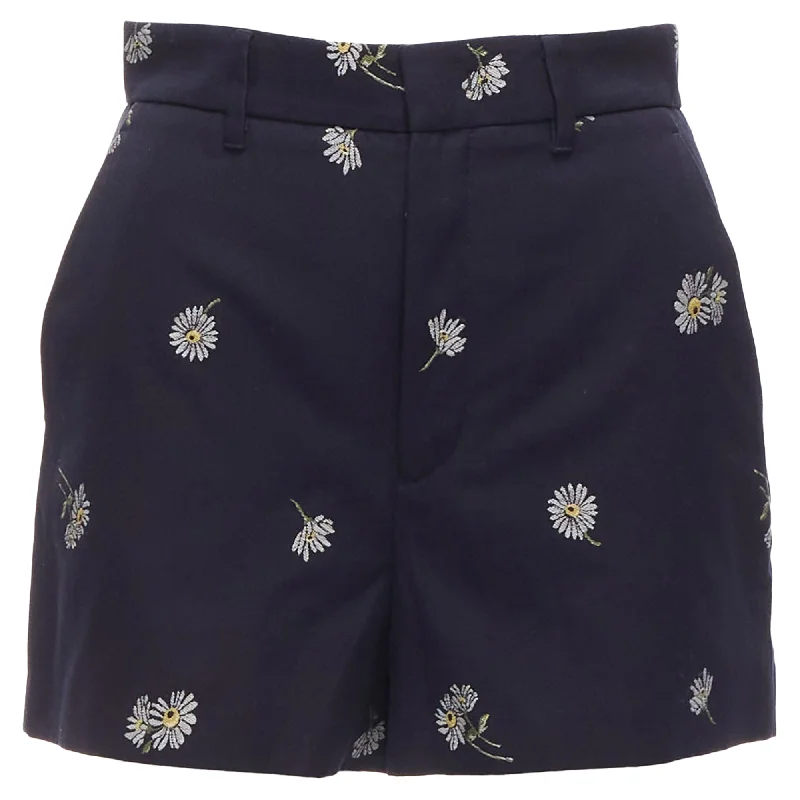 Modern Women's Clothes Feminine Elegant Valentino Garavani cotton daisy floral print high waisted shorts Modern Women's Clothes Feminine Elegant Valentino Garavani cotton daisy floral print high waisted shorts