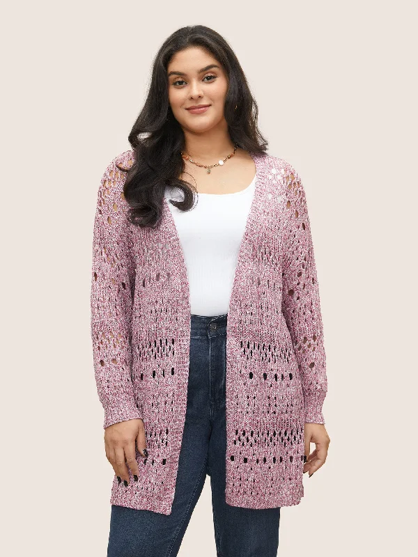 Women's Work Outfit For The Office Comfort First Women's Fashion Heather Hollow Out Drop Shoulder Cardigan Women's Work Outfit For The Office Comfort First Women's Fashion Heather Hollow Out Drop Shoulder Cardigan
