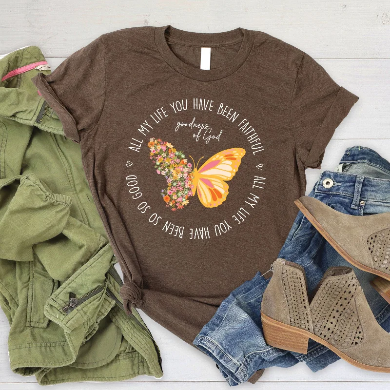 Modern Women's Outfit Stylish Looks Goodness of God Tee