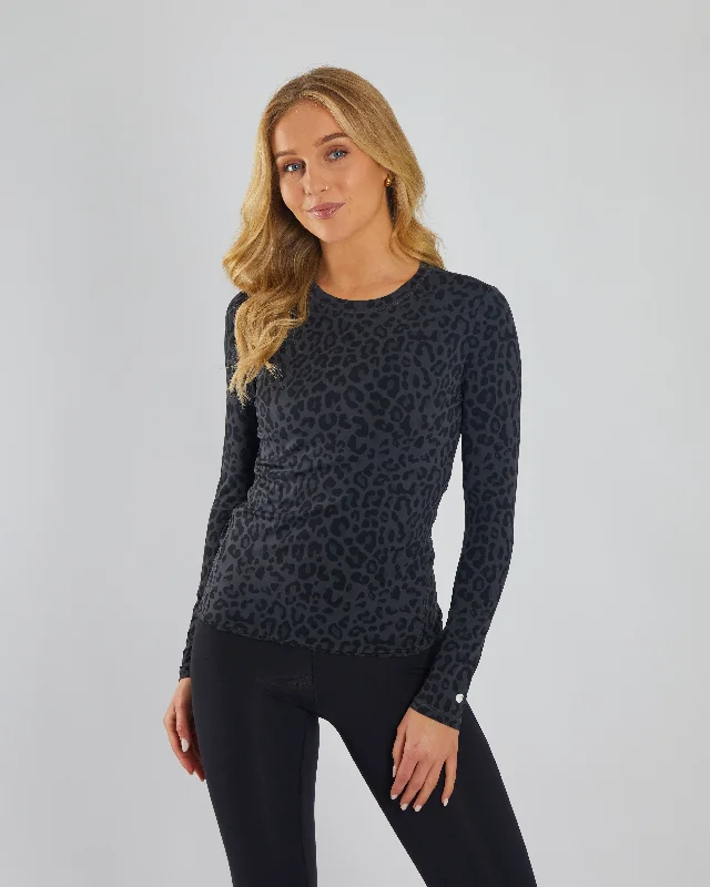 Women's Activewear Garments Flash Sales Thalia Long Sleeve Top Leopard Print
