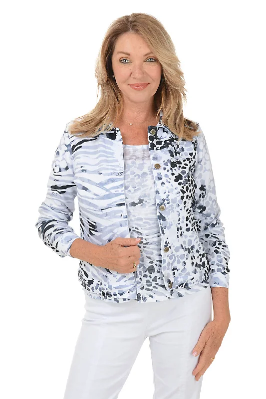 Fashionable Women's Clothes Wardrobe Essentials Leopard Two Piece Jacket Set