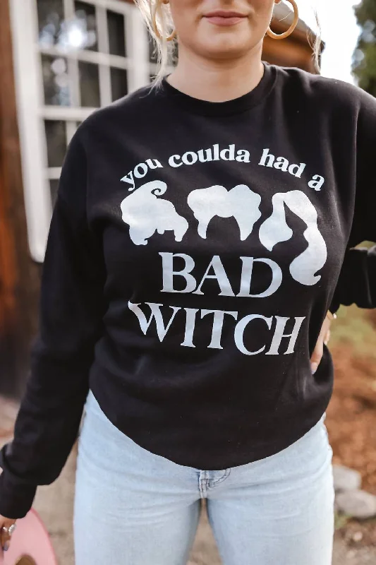 Women's Plus-Size Apparel Limited Time Offer You Coulda Had A Bad Witch Sweatshirt In Black Women's Plus-Size Apparel Limited Time Offer You Coulda Had A Bad Witch Sweatshirt In Black
