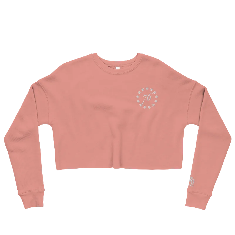 Women's Outerwear Apparel New Arrivals 13 Stars Logo Crop Sweatshirt