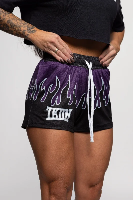 Charming Everyday Clothing For Women Playful Elegance Fire FC Women's Gym Short (3" Inseam) - Berry Charming Everyday Clothing For Women Playful Elegance Fire FC Women's Gym Short (3" Inseam) - Berry