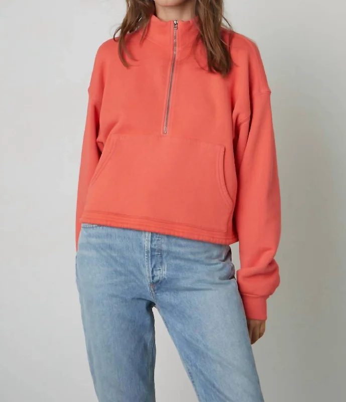 Women's Active Outfit For Fitness Chic Styles Ali Top In "femme" Orange