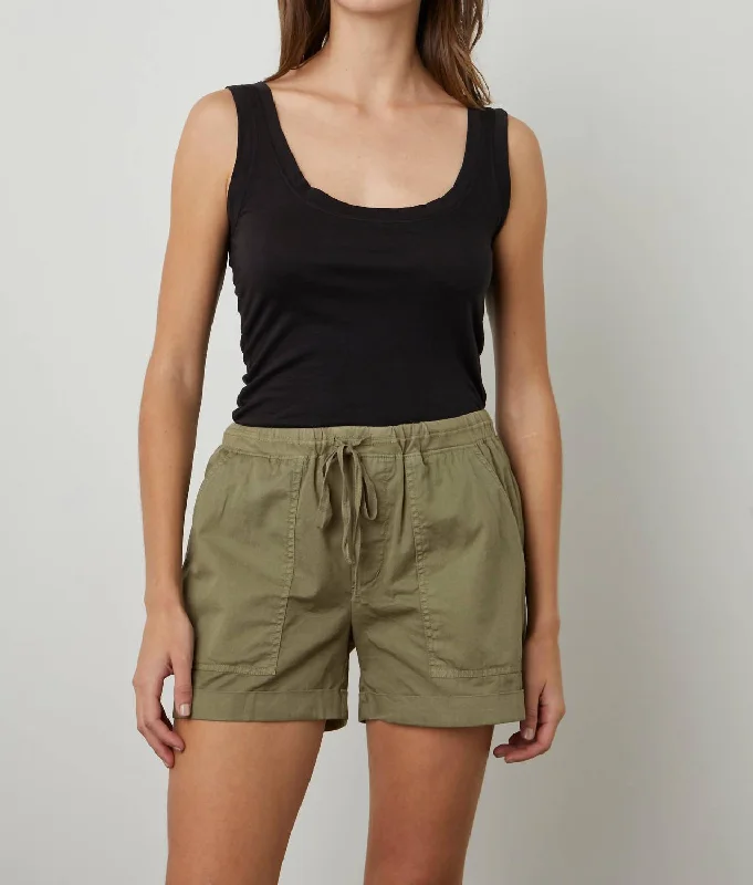 Women's Versatile Apparel Urban Femme Streetwear Tenley Shorts In Moss