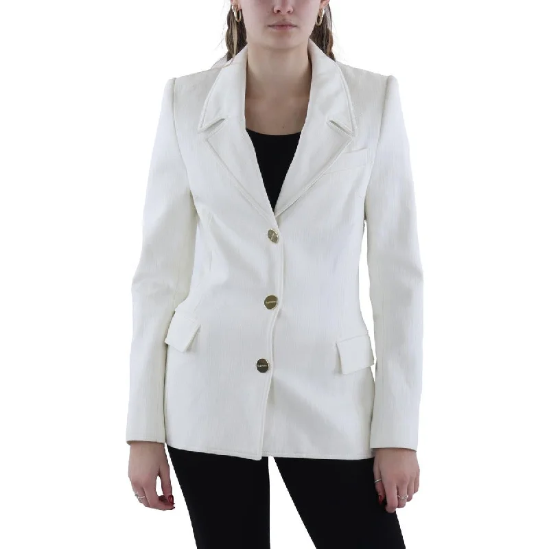Women's Activewear Garments Chic Sophistication Womens Cotton Solid Suit Jacket