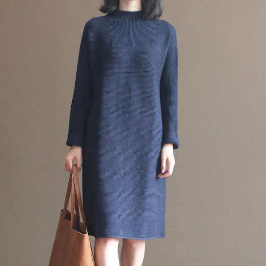 Women's Clothes And Apparel Sets Limited Time Special Offer winter dark blue brief cotton blended sweater dresses plus size casual knit dress Women's Clothes And Apparel Sets Limited Time Special Offer winter dark blue brief cotton blended sweater dresses plus size casual knit dress