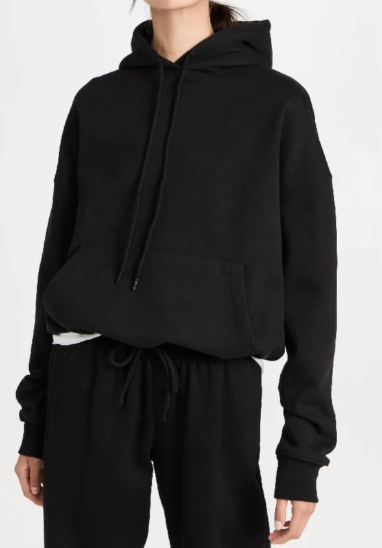 Women's Comfortable Apparel Massive Savings Hooded Top In Black