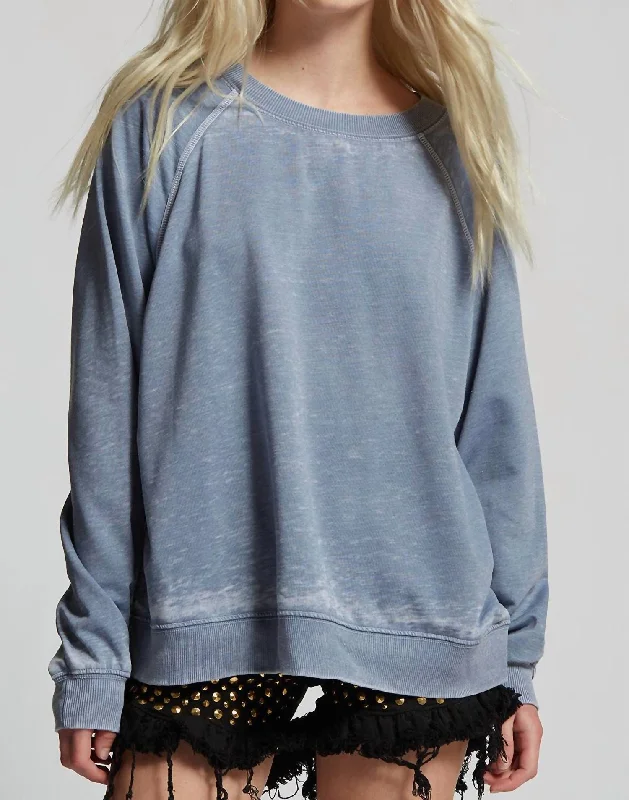 Women's Loungewear Clothes Step Ahead, Lead The Trend Oversized Sweatshirt In Vintage Blue Women's Loungewear Clothes Step Ahead, Lead The Trend Oversized Sweatshirt In Vintage Blue
