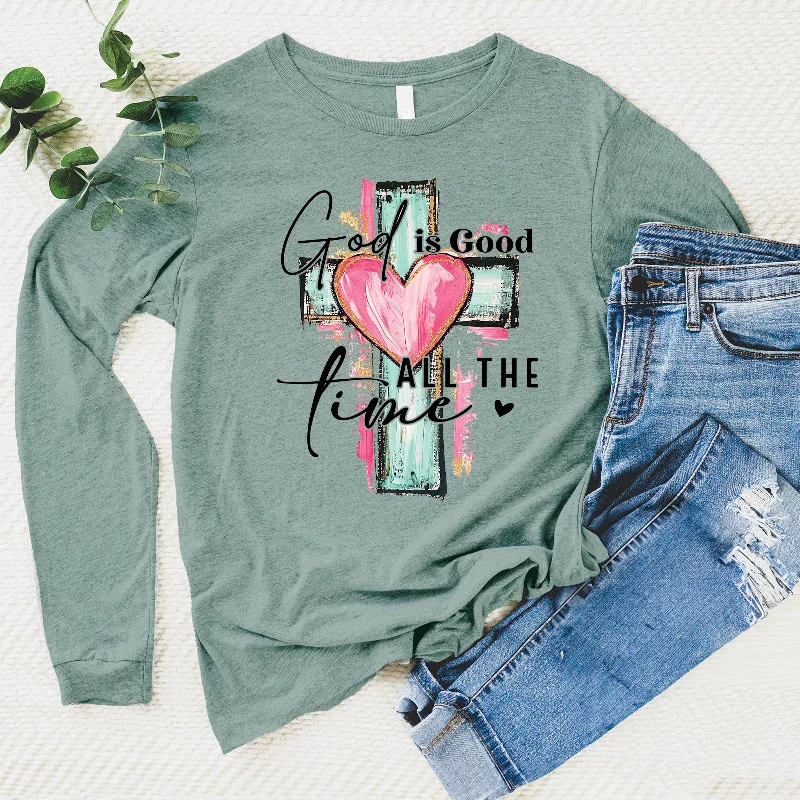 Stylish Clothes For Women Dreamy Aesthetic God is Good All The Time Long Sleeve