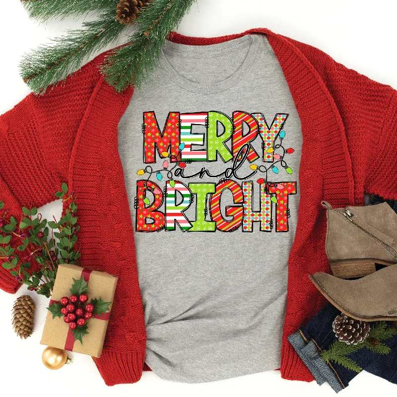 Women's Urban Clothing Update With Cottagecore Styles Merry and Bright Tee