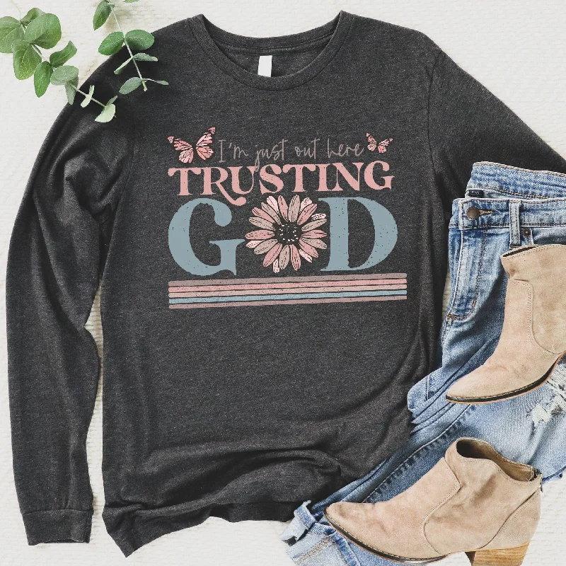 Women's Travel Outfit Set Best Seller Trusting God Long Sleeve