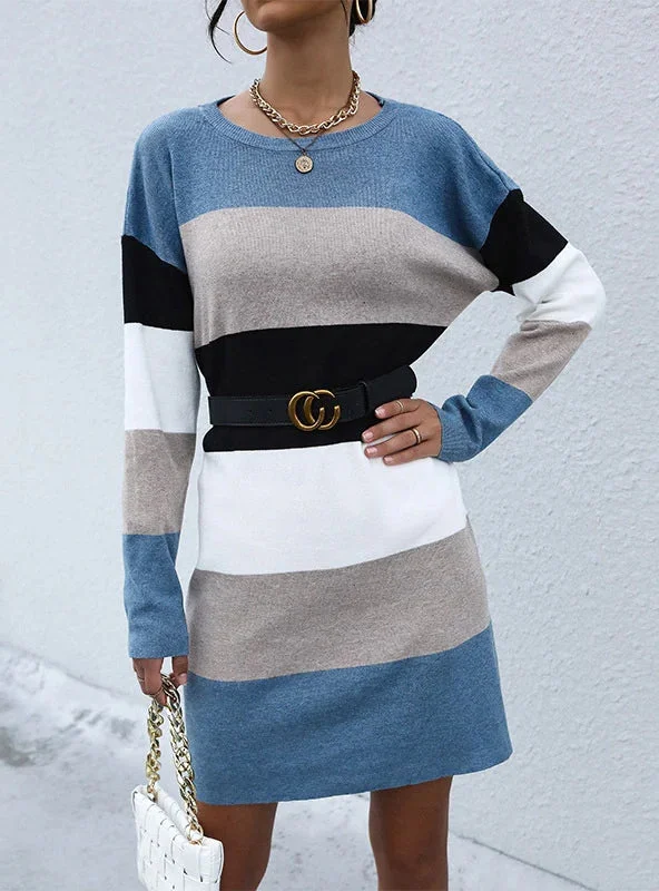 Women's Sporty Chic Clothes Hot Brand Discounts TastyHottie - STYLISH TURTLENECK COLOR MATCHING SWEATER DRESS Women's Sporty Chic Clothes Hot Brand Discounts TastyHottie - STYLISH TURTLENECK COLOR MATCHING SWEATER DRESS