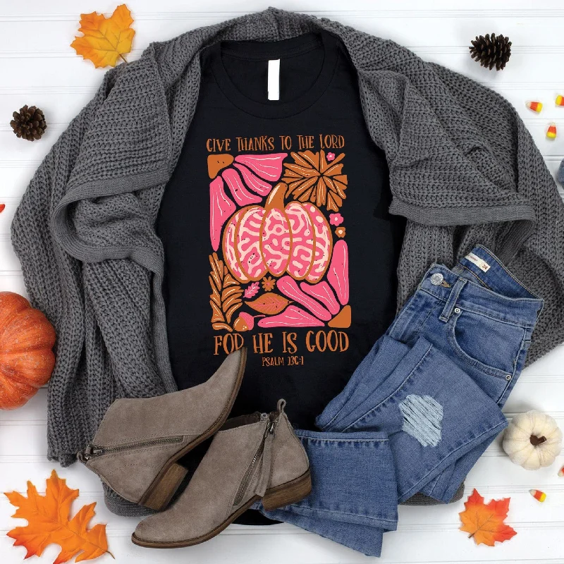 Women's Comfortable Lounge Attire Seasonal Style Discounts Give Thanks Tee