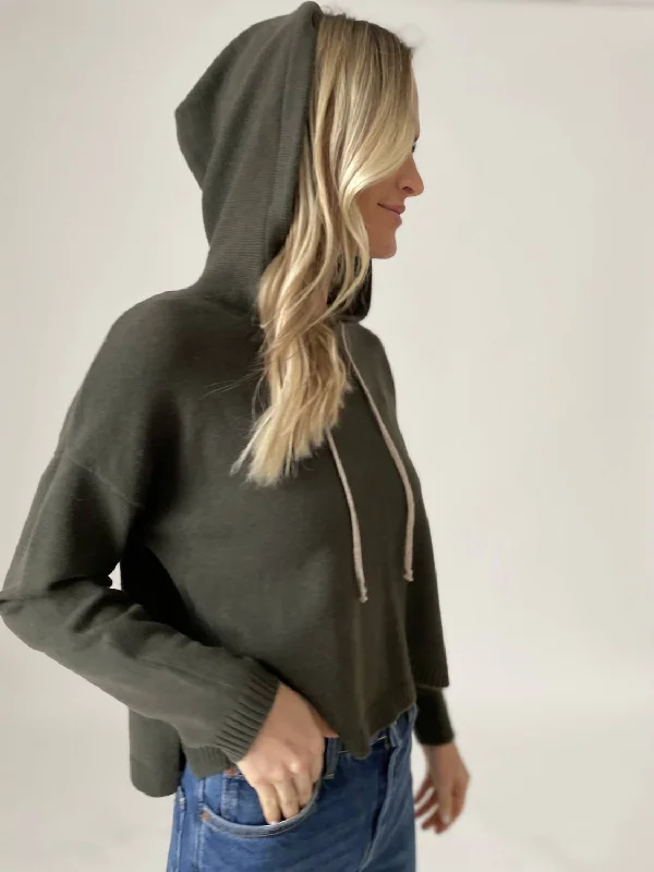 Formal Clothing For Women Trend Driven Wardrobe Smiley Hoodie In Olive