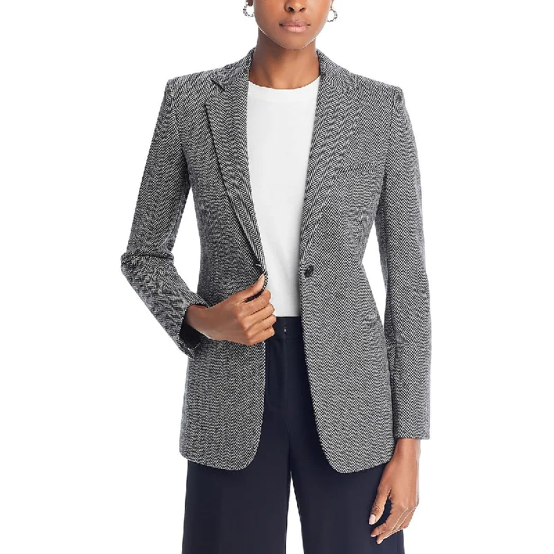 Women's Vintage-Inspired Outfit Latest Trends Womens Wool Notch Collar One-Button Blazer