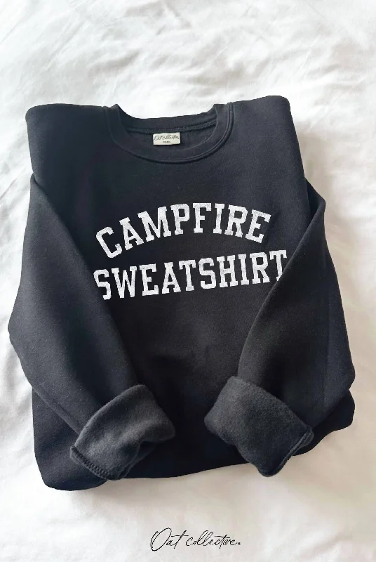 Timeless Women's Clothes Unleash Your Trend Driven Style Women's Campfire Graphic Sweatshirt In Black Timeless Women's Clothes Unleash Your Trend Driven Style Women's Campfire Graphic Sweatshirt In Black