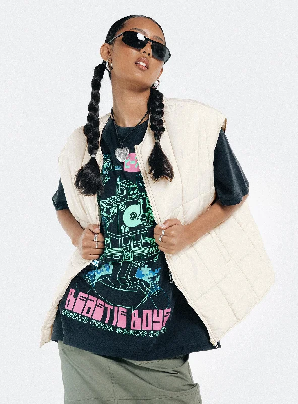 Women's Sports Apparel Versatile Wardrobe Essentials Croissant Puffer Vest Cream
