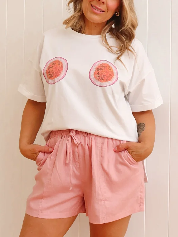 Women's Holiday Clothes Premium Style Rosie Shorts - Dusty Pink