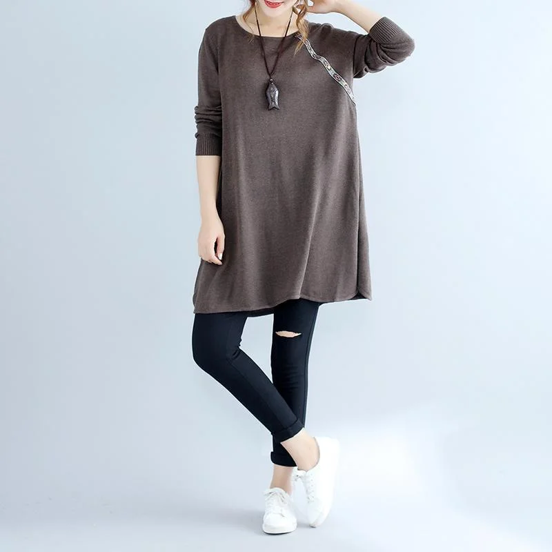 Women's Chic Apparel Budget Friendly 2024 fall fashion cotton women sweater dresses oversize chocolate cozy knit dress Women's Chic Apparel Budget Friendly 2024 fall fashion cotton women sweater dresses oversize chocolate cozy knit dress