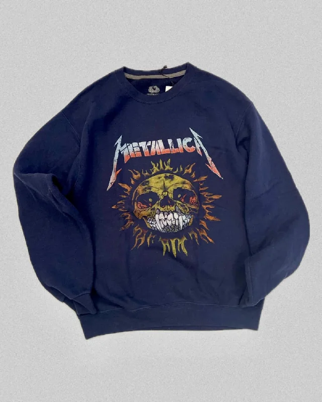 Fashionable Women's Clothing Lightweight Fabric Metallica Orion Sweatshirt Sz M