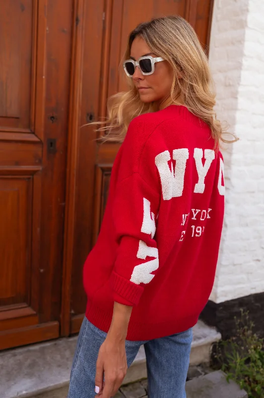 Women's Functional Outfit For Outdoor Activities Chic & Cozy Collection Red Soho Cardigan Women's Functional Outfit For Outdoor Activities Chic & Cozy Collection Red Soho Cardigan