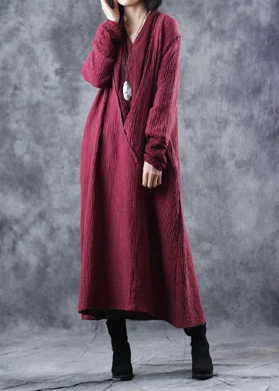 Women's Resort Attire Winter Warm - Up Sale Vintage red Sweater Wardrobes Beautiful patchwork Mujer v neck knitwear Women's Resort Attire Winter Warm - Up Sale Vintage red Sweater Wardrobes Beautiful patchwork Mujer v neck knitwear