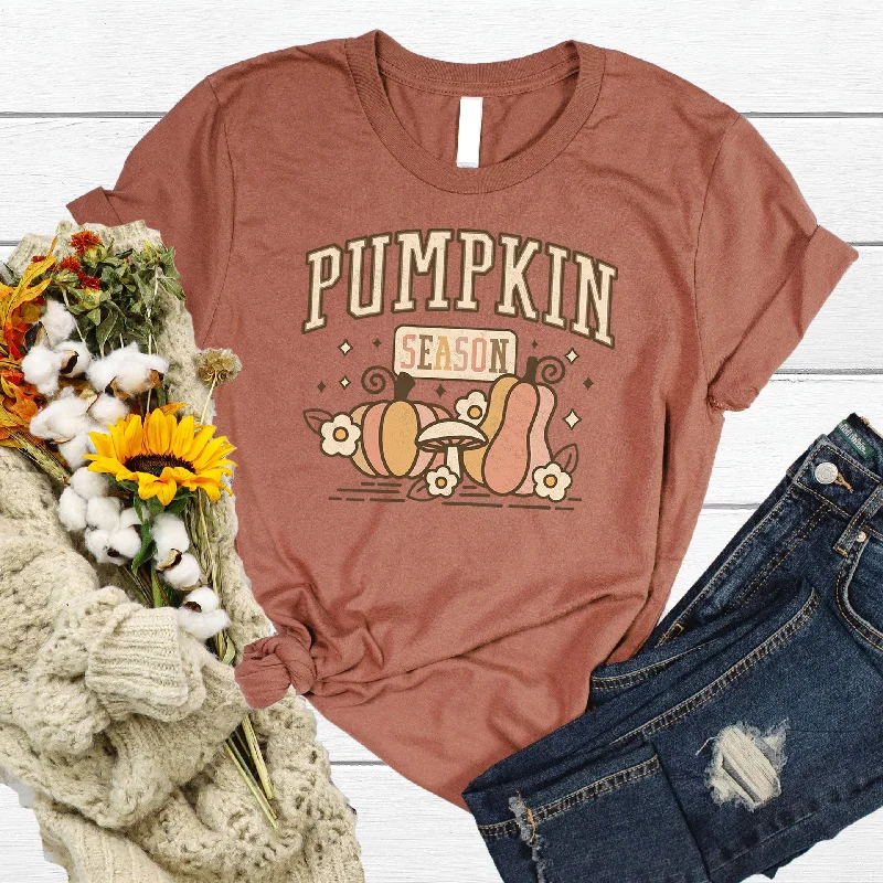 Women's Resort Apparel Trendy And Individual Women's Fashion Pumpkin Season Tee