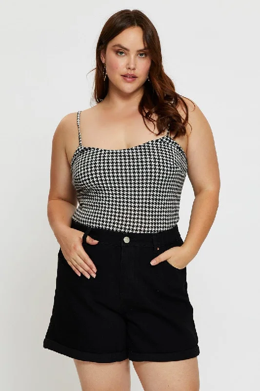 Women's Formal Clothes Comfortable Clothes Black Denim Shorts High Rise Roll Hem Relaxed Women's Formal Clothes Comfortable Clothes Black Denim Shorts High Rise Roll Hem Relaxed
