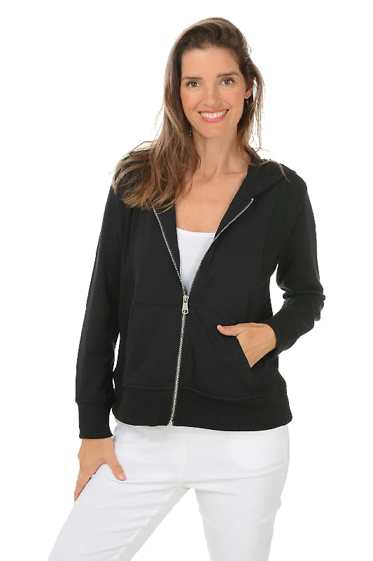 Luxury Women's Clothes Spring Wardrobe Zip-Front Scuba Hoodie